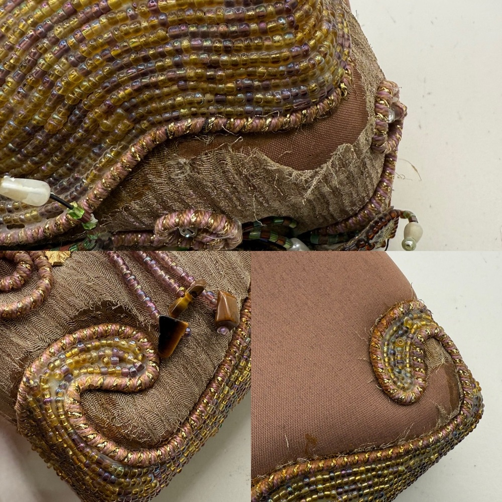 Vintage Mary Frances Embellished Floral Beaded Gems Crossbody Purse Clutch - Picture 7 of 16
